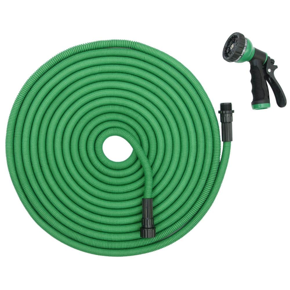 iLIVING Patented Expandable Garden Hose - Heavy Duty Superior Strength, Extra Strong Brass Connectors, with 9 Spray Nozzle, Lightweight