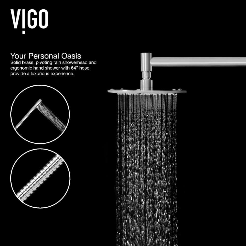 Dilana 67" Stainless Steel 6-Jet Shower System with Hand Shower