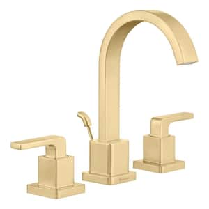 Farrington 8 in. widespread Double-Handle Bathroom Faucet in Matte Gold