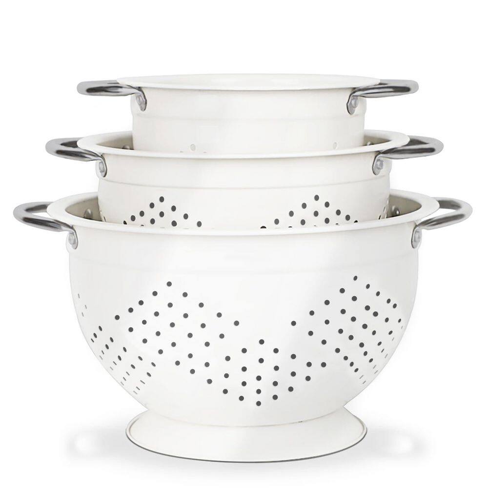 Colander Set for Kitchen, Stainless Steel Handle Food Strainers and Colanders for Pasta, Vegetables, and Fruits price history on PriceWatchPro