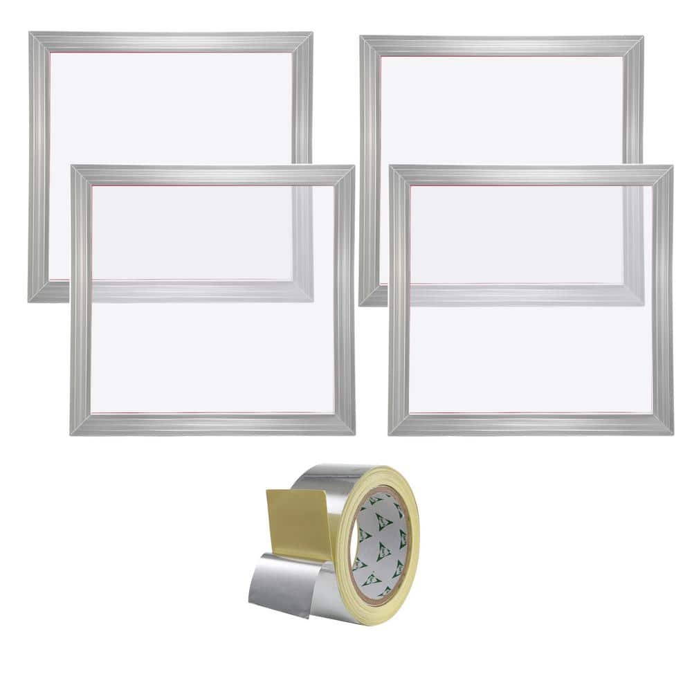 Screen Printing Kit, 4-Aluminum Silk Screen Frames, 20 x 20 in. 110 Mesh Count, High-Tension Nylon and Sealing Tape price history on PriceWatchPro