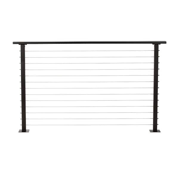 CityPost 6 ft. Deck Cable Railing, 42 in. Base Mount, Bronze