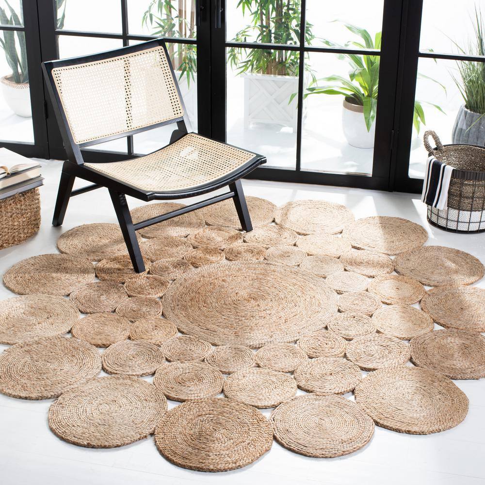 Natural Fiber 7 X 7 Natural Geometric Round Area Rug price history on PriceWatchPro
