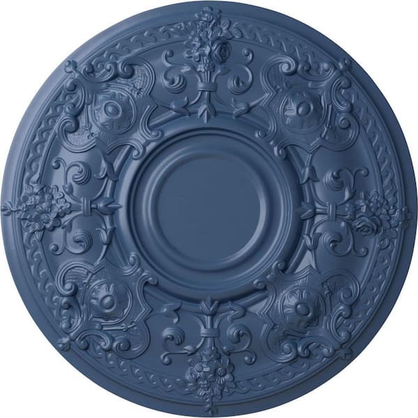 Ekena Millwork 28-1/8" x 1-3/4" Oslo Urethane Ceiling Medallion (Fits Canopies up to 10-1/2"), Hand-Painted Americana