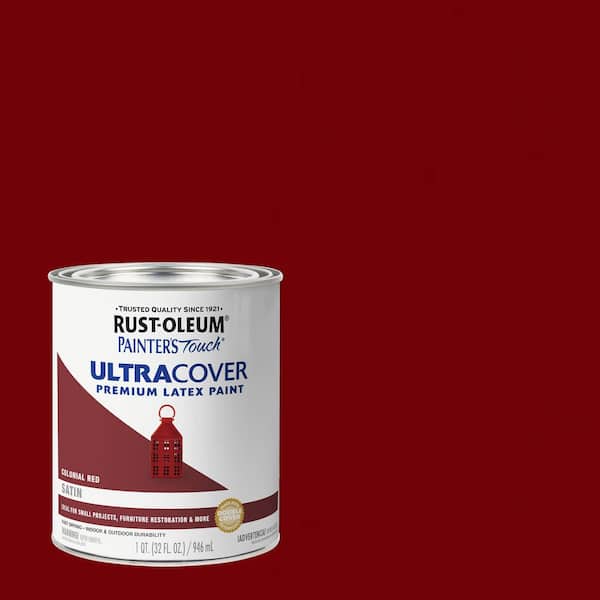 32 oz. Ultra Cover Satin Colonial Red General Purpose Paint (Case of 2)
