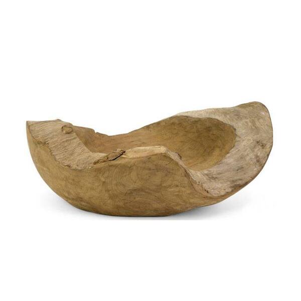 Home Decorators Collection 15 in. W Macaque Teakwood Bowl