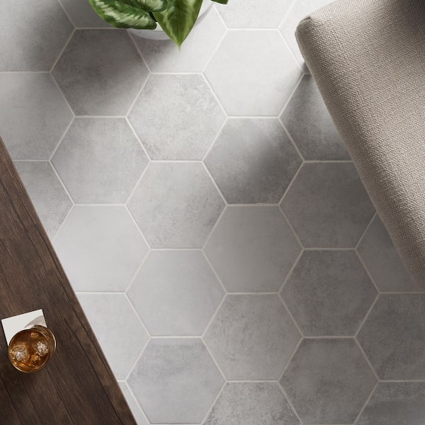 Ivy Hill Tile Hayes Blanco 7.87 in. x 9.44 in. Matte Porcelain