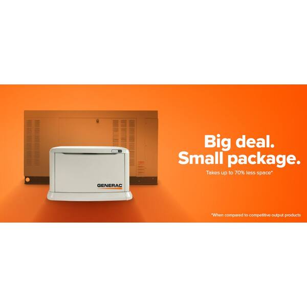 Generac Guardian 24 000 Watt Air Cooled Standby Generator With Wifi And 200 Amp Pwrview Transfer Switch 7210 The Home Depot