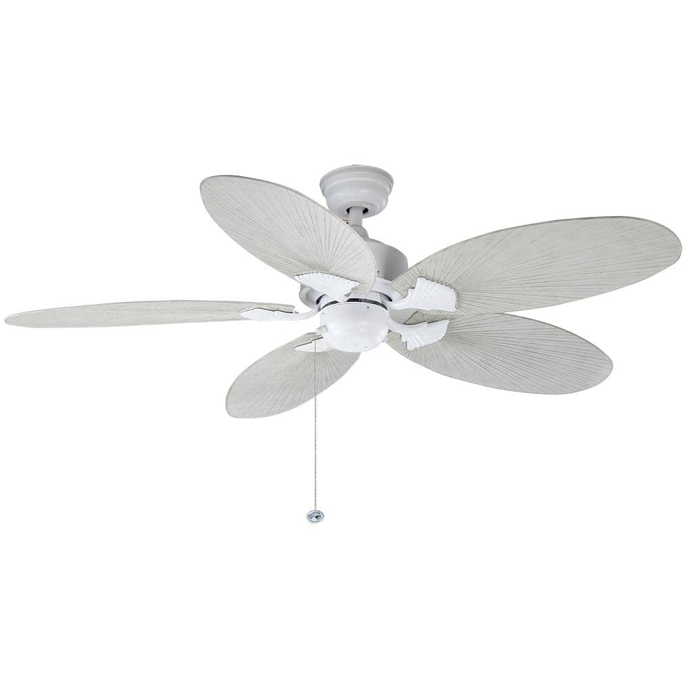 Hampton Bay Lillycrest 52 In Indoor Outdoor Matte White Ceiling Fan 32718 The Home Depot
