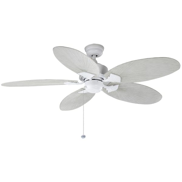 Hampton Bay Lillycrest 52 In Indoor Outdoor Matte White Ceiling Fan 32718 The Home Depot - Home Depot Indoor Ceiling Fans Without Lights