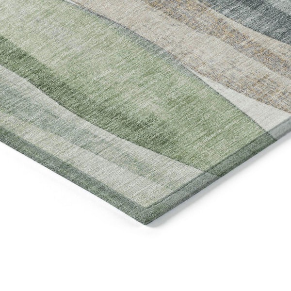 Chantille Machine Washable Indoor/Outdoor Abstract ACN1989 Fern 5 ft. x 7 ft. 6 in. Area Rug