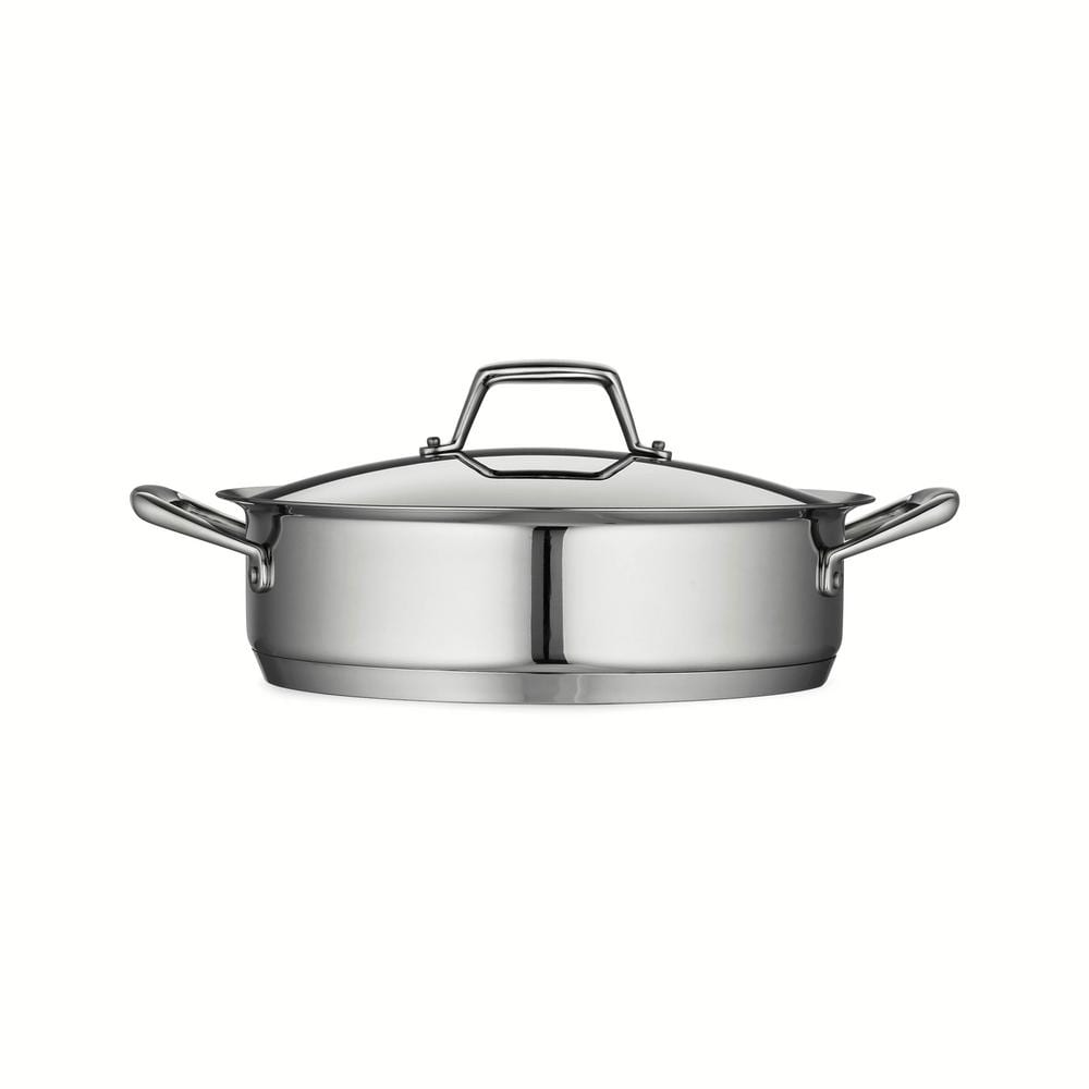 D3 Stainless 3-ply Bonded Cookware, Mini Casserole with Lid, 1 quart