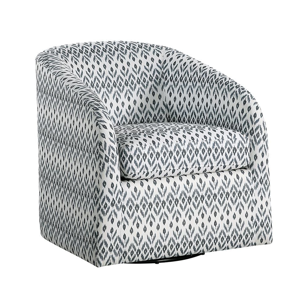 Karlock Multi Color Textured Fabric Swivel Chair