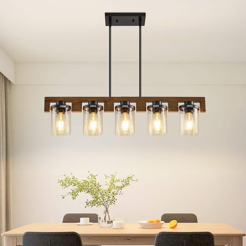 Reviews for Magic Home 5Light Modern Industrial Chandelier Rectangle