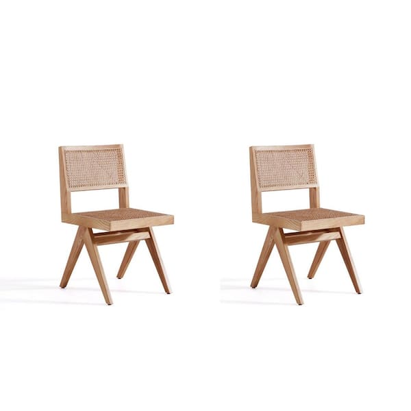 Manhattan Comfort Hamlet Nature Cane Dining Side Chair (Set of 2)