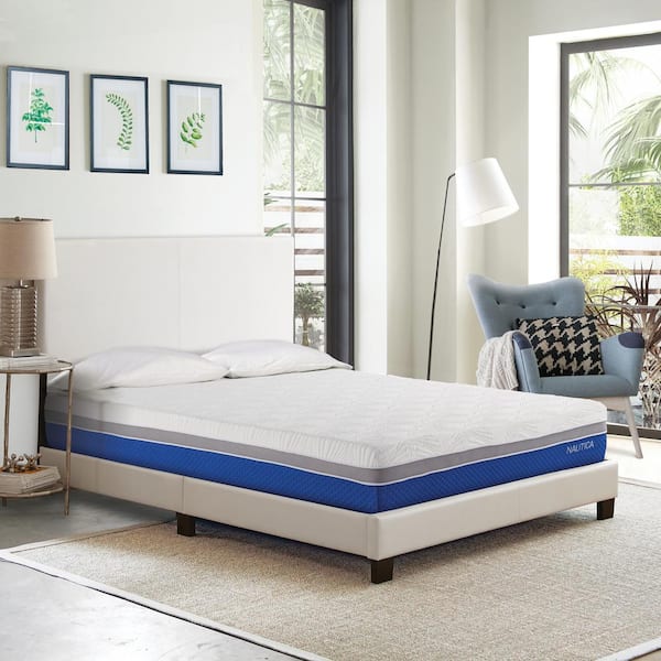 Nautica Home Mattress, 10" Calm, King Memory Foam with Gel Cooling and Engineered Latex Contouring Foam