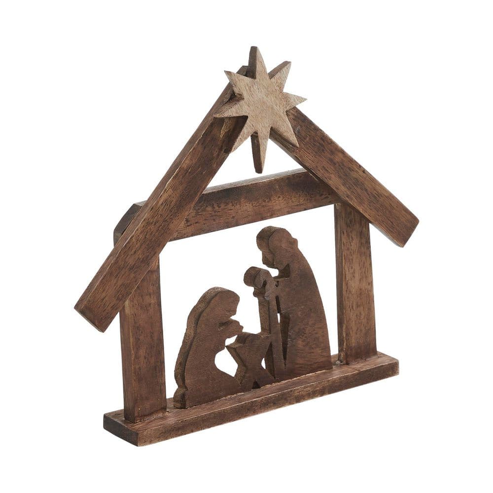 8.5 in. Dark Wooden Christmas Nativity Scene price history on PriceWatchPro