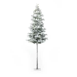 8 ft. 4 in. Green Artificial Iced Tree