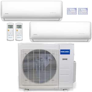Olympus 18,000-BTU 1.5-Ton 2-Zone 22.5 SEER Ductless Mini-Split AC and Heat Pump with 2-9K and 2-16ft Lines- 230V