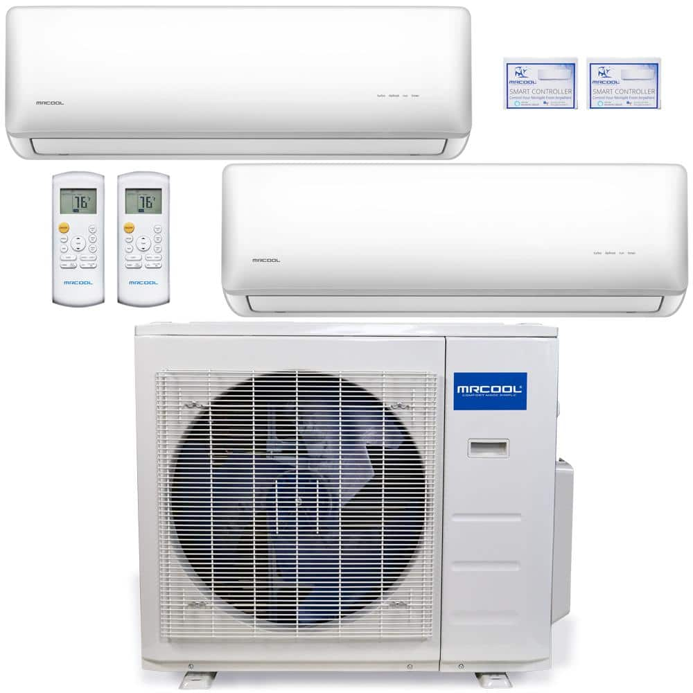 Mrcool Olympus 18000 Btu 15 Ton 2 Zone 229 Seer Ductless Mini Split Ac And Heat Pump With 9k 0453