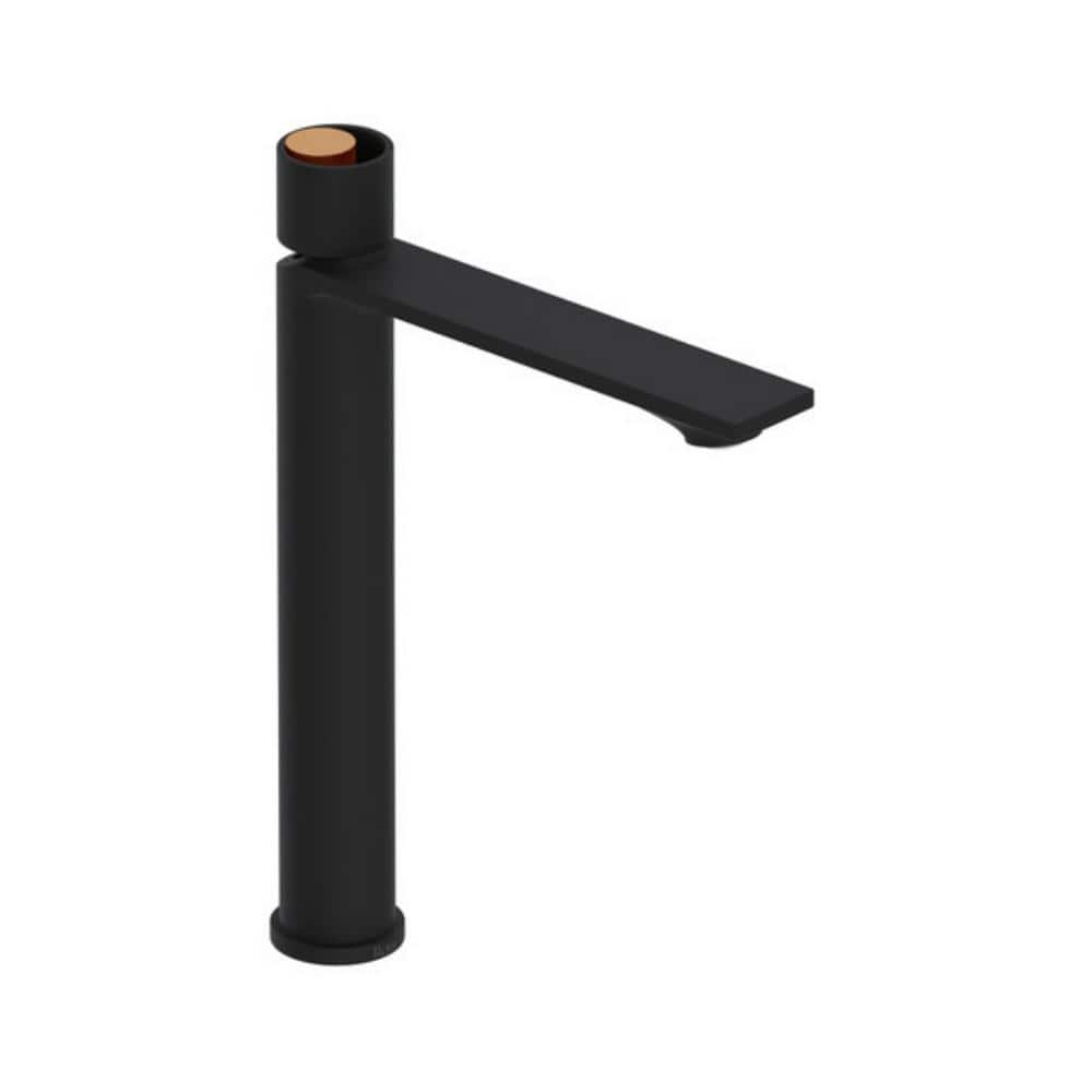 Eclissi Modern Matte Black Nickel Brass Single Hole Bathroom Faucet