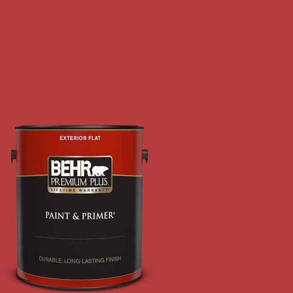 BEHR PREMIUM PLUS 1 gal. #S-G-170 Licorice Stick Flat Exterior Paint & Primer