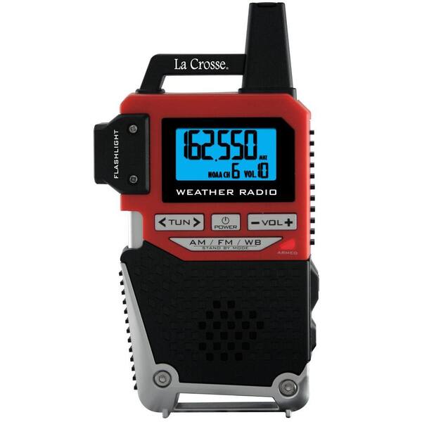 La Crosse Technology NOAA Weather Alert Handheld Radio with Flashlight