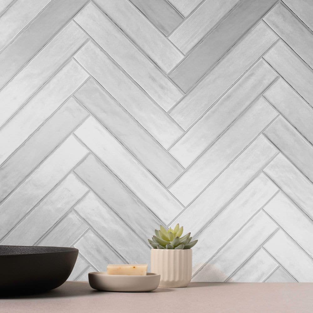 Buckingham 3 in. x 16 in. Light Grey Gloss Glazed Porcelain Subway Wall Tile (14.21 sq. ft/case) price history on PriceWatchPro
