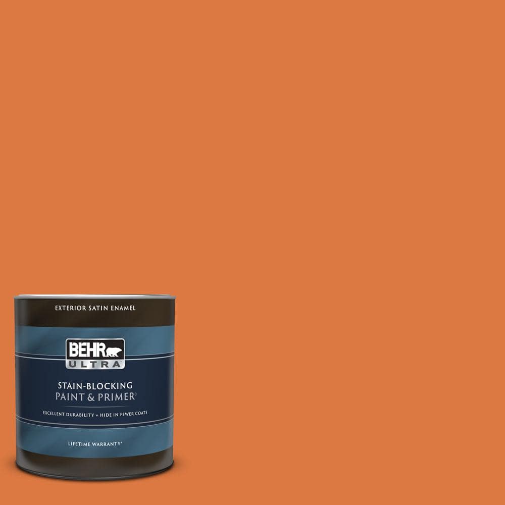 BEHR ULTRA 1 qt. #P210-7 Japanese Koi Satin Enamel Exterior Paint & Primer  985304 - The Home Depot