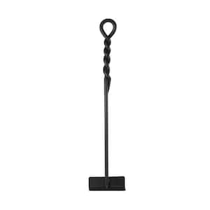 18 in. Tall Black Mini Rope Design Fireplace Hoe Tool