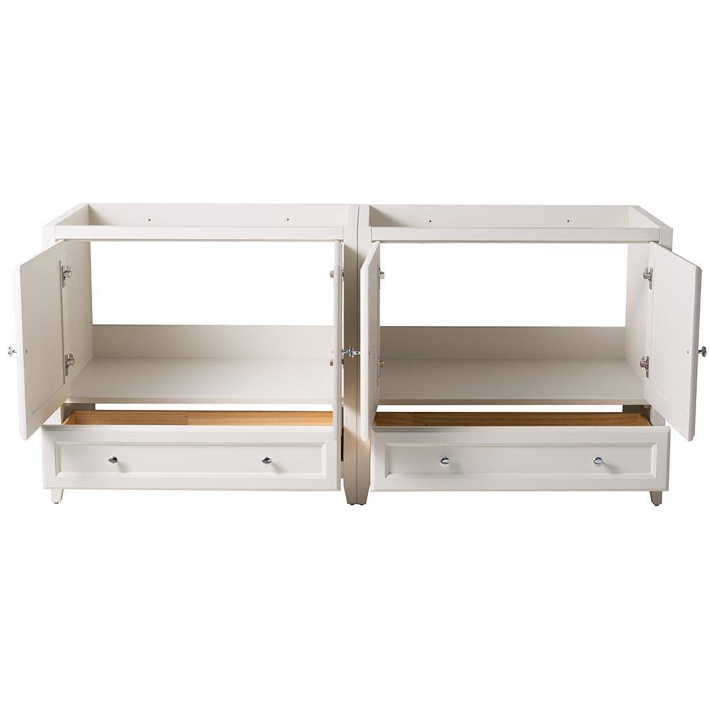Antique White 71" Freestanding Double Sink Vanity Base
