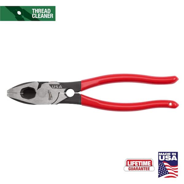 Milwaukee MT500T 9 Lineman's Dipped Grip Pliers with Thread Cleaner