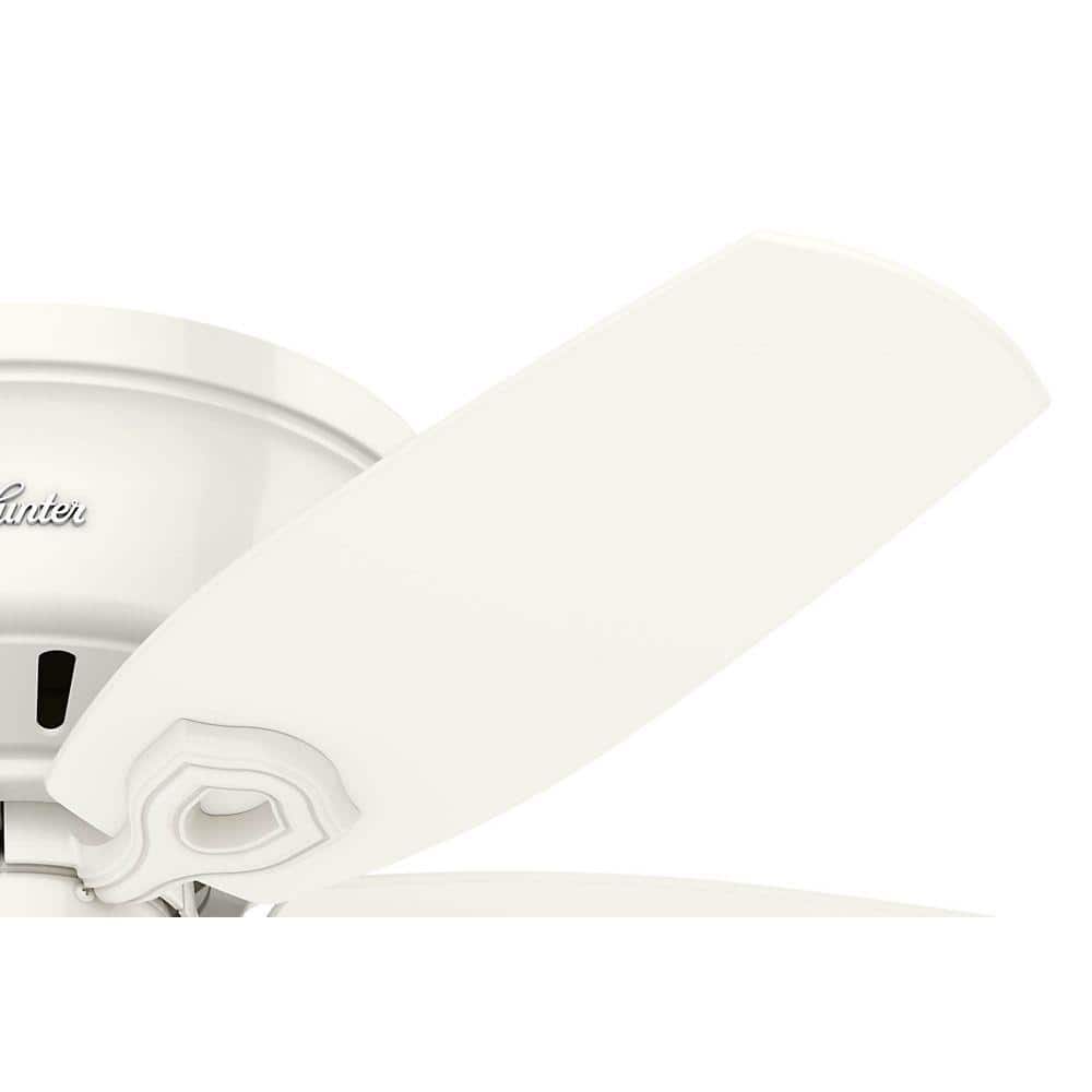 Snow White 42" Low Profile Ceiling Fan with LED Lights & WhisperWind Motor