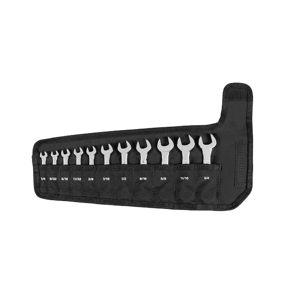 TEKTON 1/4-3/4 in. Stubby Combination Wrench Set with Pouch (11-Piece)
