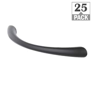 Tapered Bow 3-3/4 in. (96 mm) Matte Black Classic Cabinet Pull (25-Pack)
