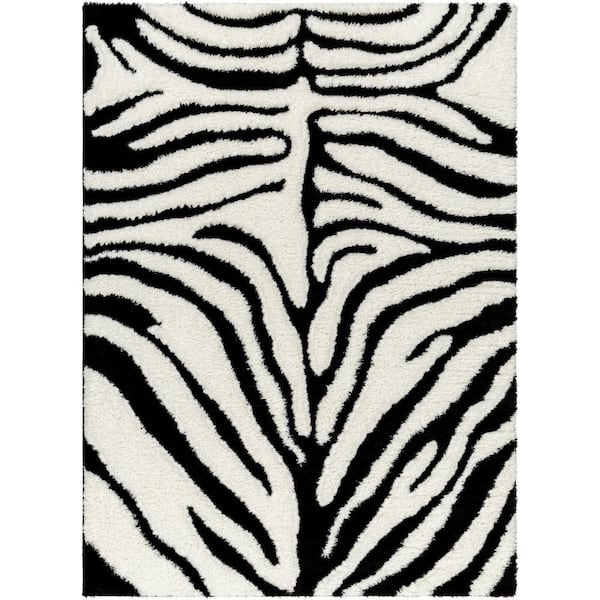 Livabliss Nomadic Black/White Animal Print 5 ft. x 7 ft. Indoor Area Rug