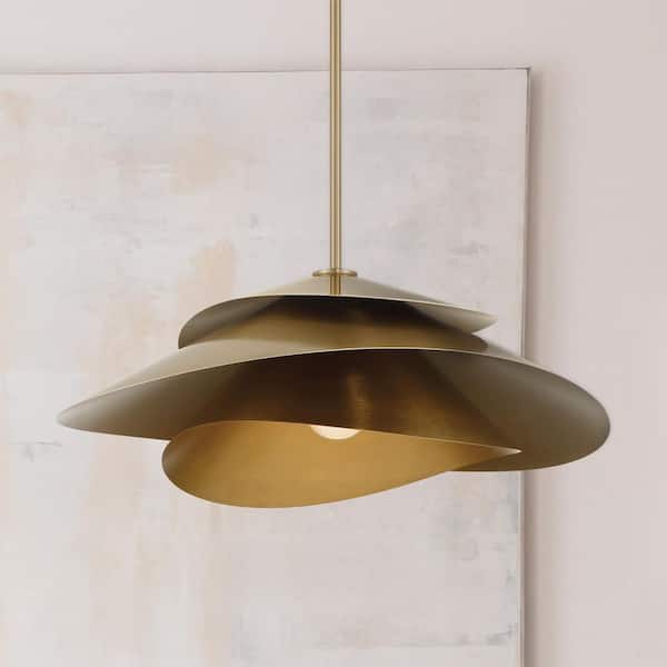 Hunter Hunter Hiro 1 Light Alturas Gold Cone Pendant Lighting for