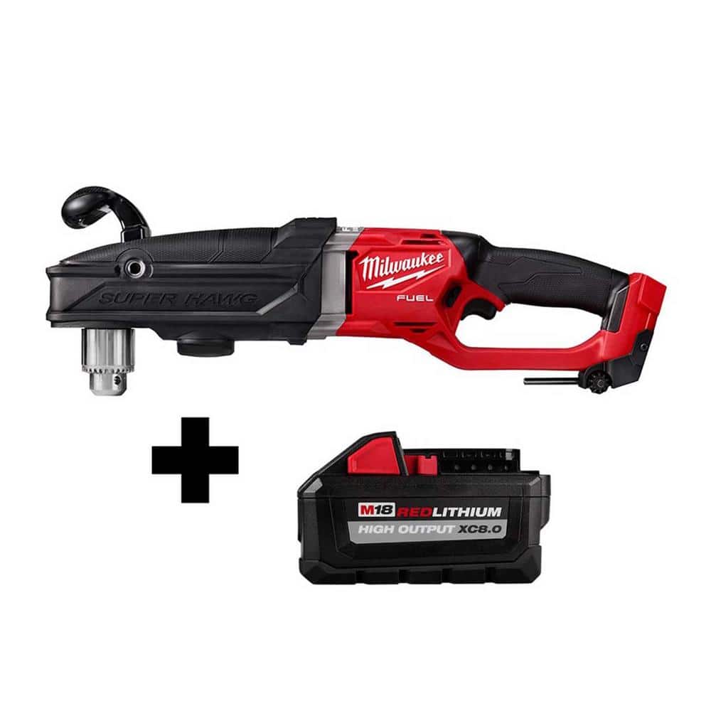 Milwaukee M18 FUEL 18V Lithium-Ion Brushless Cordless Hole Hawg 7/16 in.  Right Angle Drill W/ Quick-Lok (Tool-Only) 2808-20 - The Home Depot