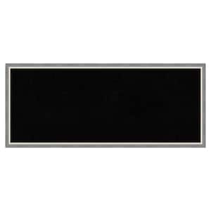 Theo Grey Narrow Wood Framed Black Corkboard 31 in. x 13 in. Bulletine Board Memo Board