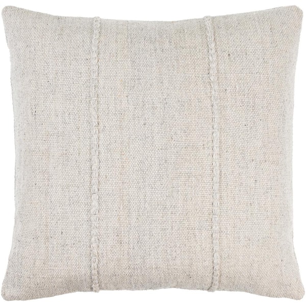 Artistic Weavers Mud Cloth White Woven Down Fill 22 in. x 22 in. Decorative Pillow