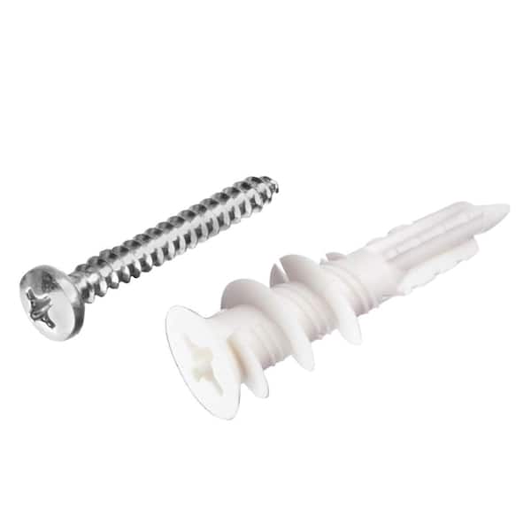 200Pcs Drywall Self-Drilling Anchors with Screws,Drywall Screws and Anchors,No Drill or Holes in Wall,Self Drilling Anchors Screws 