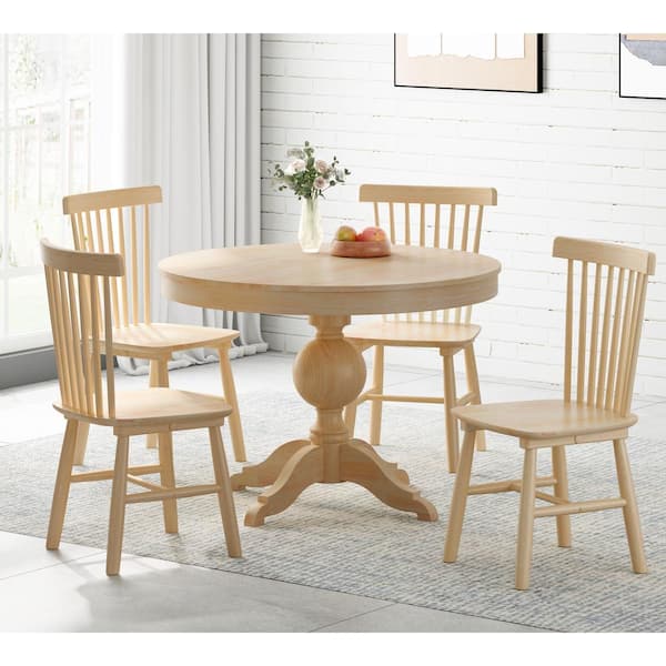 Solid fashion maple wood unfinished dining room chairs