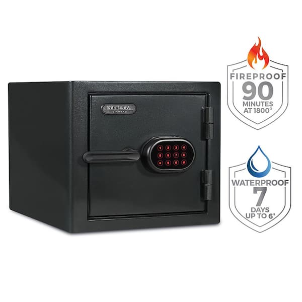 SANCTUARY Diamond 92 cu. ft. Fireproof/Waterproof Home and Office Safe with Electronic Lock, Dark Grey Metallic Gloss