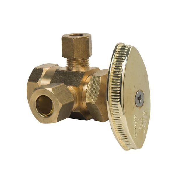 1/2 in. FIP Inlet x 3/8 in. Compression x 1/4 in. Compression Dual Outlet Multi-Turn Valve