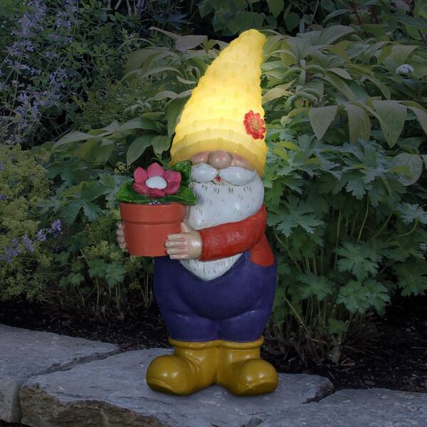 garden gnome yellow hat