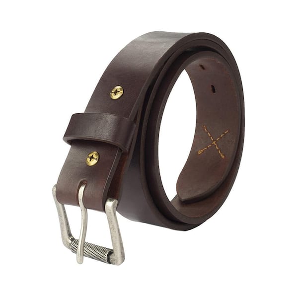 1791 EVERYDAY CARRY 1.5 in. 44 Burgundy Full Grain Leather Heavy-Duty Work Belt with Roller Buckle for Everyday Carry