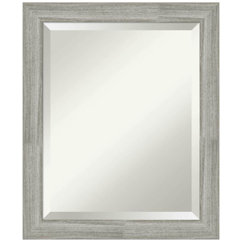 Dove Graywash Narrow Framed Rectangular Bathroom Mirror