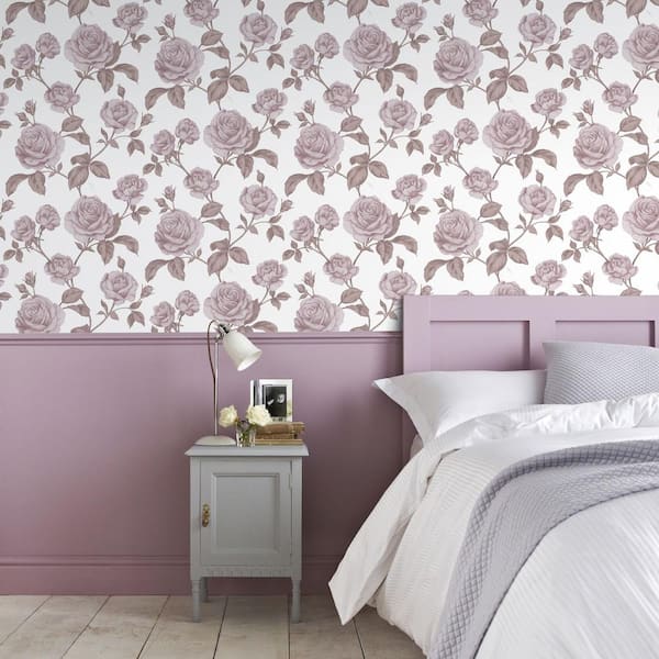 Countess Pink and White Removable Wallpaper