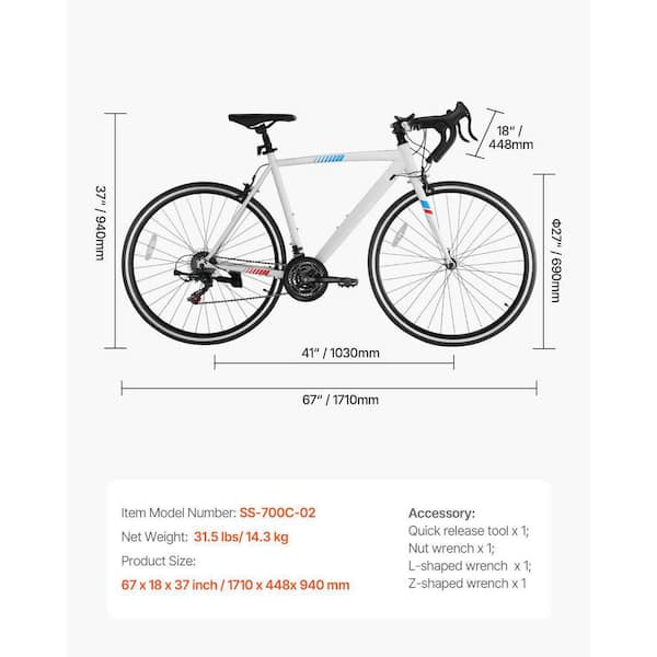 AFAIF 700C Mountain Road Bike for Men and Women, 21-Speed