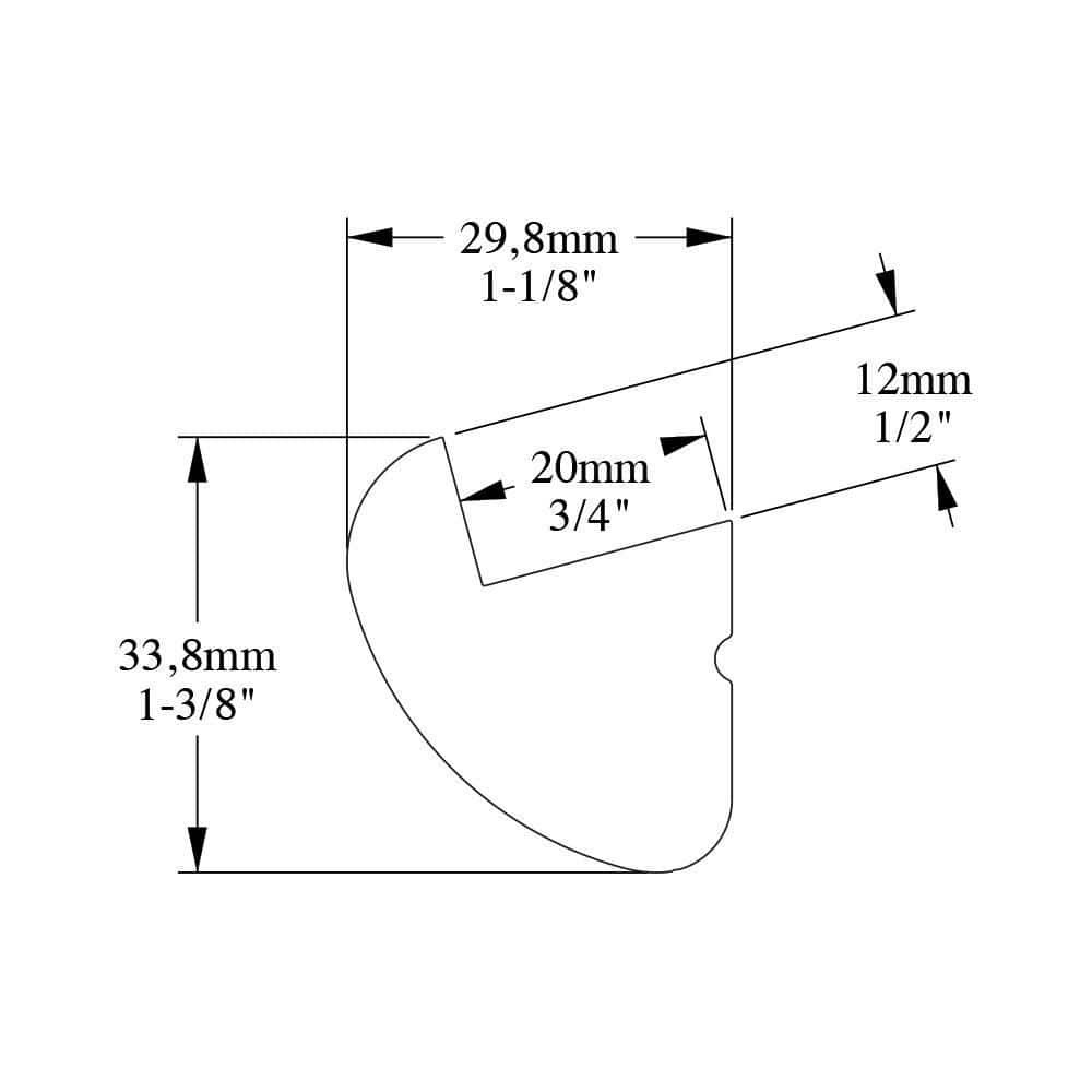 White Polystyrene Crown Moulding 1.38" x 1.13" (3-Pack)